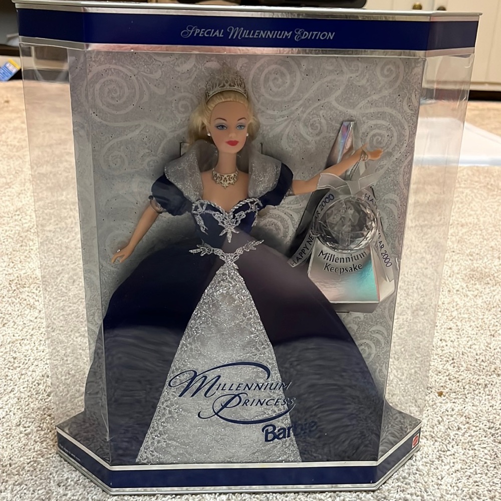This special Millennium Princess Edition Barbie wears a large tiara.